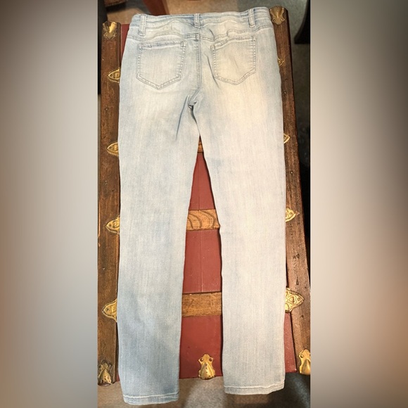 Girls Imperial Star Distressed Lightwash Jeans Sz 14 - Picture 7 of 8